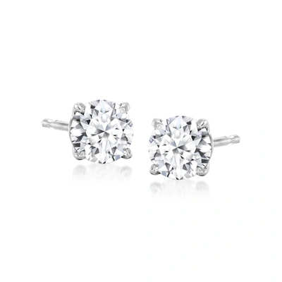ROSS-SIMONS LAB-GROWN DIAMOND STUD EARRINGS IN STERLING SILVER