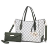 Mkf Collection By Mia K Gianna Vegan Leather Women's Tote With Matching Wallet - 2 Pieces In Green