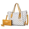 Mkf Collection By Mia K Gianna Vegan Leather Women's Tote With Matching Wallet - 2 Pieces In Yellow