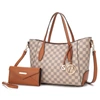 Mkf Collection By Mia K Gianna Vegan Leather Women's Tote With Matching Wallet - 2 Pieces In Multi