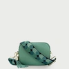 APATCHY LONDON PISTACHIO LEATHER CROSSBODY BAG WITH PISTACHIO PILLS STRAP