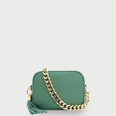 Apatchy London Pistachio Leather Crossbody Bag In Green