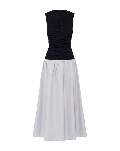 Anna Quan Isla Draped Maxi Dress In Grey