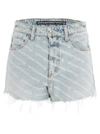 Alexander Wang Light Blue High Waist Shorts
