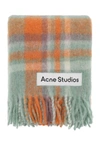 Acne Studios Check Fringed Scarf In Multicolor