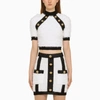 Balmain Button-embellished Tweed Crop Top In White