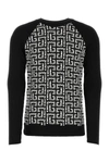 BALMAIN BALMAIN MAN EMBROIDERED WOOL BLEND SWEATER