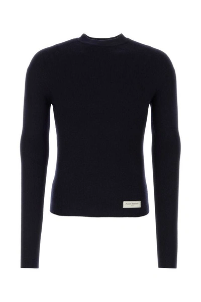 Balmain Man Navy Blue Wool Sweater