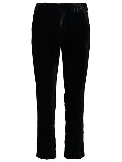 Balmain Velvet Trousers In Black