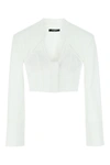 BALMAIN BALMAIN WOMAN WHITE POPLIN SHIRT