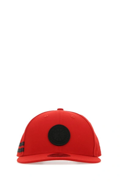 CANADA GOOSE CANADA GOOSE MAN RED POLYESTER ARCTIC BASEBALL CAP