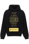 Marni Slogan-print Cotton Hoodie In Black