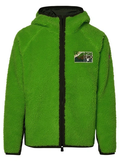 Moncler Grenoble Man Neon Green Synthetic Fur Sweatshirt