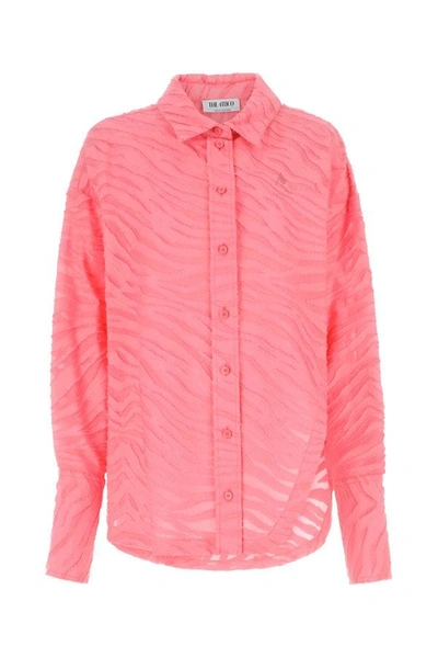 ATTICO THE ATTICO WOMAN PINK COTTON BLEND DIANA SHIRT