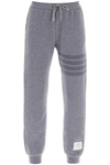 THOM BROWNE THOM BROWNE KNITTED JOGGERS WITH 4-BAR MOTIF WOMEN