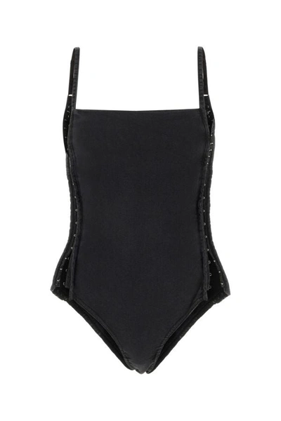 Y/project Cotton Body With Adjustable Straps And Studded Embellishments In Black