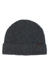 Hickey Freeman Cashmere Knit Cuffed Beanie In New Charcoal