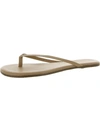 Tkees Foundations Womens Faux Leather Toe-post Flip-flops In Beige