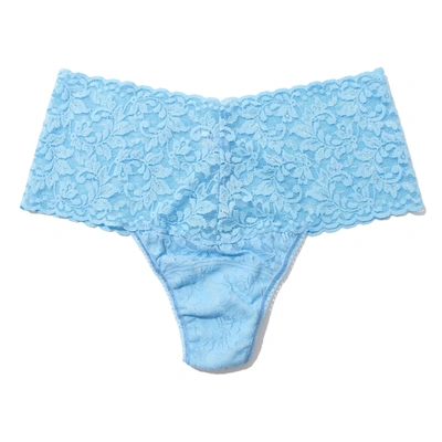 Hanky Panky Retro Lace Thong Partly Cloudy Blue