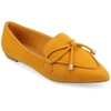 Journee Collection Womens Muriel Slip On Pointed Toe Loafer Flats In Orange