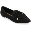 Journee Collection Womens Muriel Slip On Pointed Toe Loafer Flats In Black