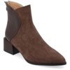 Journee Collection Collection Women's Tru Comfort Foam Wide Width Consuello Booties In Brown