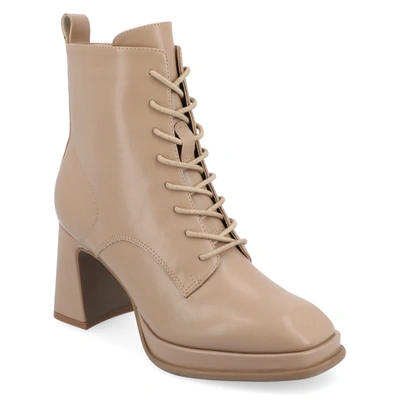 Journee Collection Collection Women's Tru Comfort Foam Wide Width Kalindi Booties In Taupe