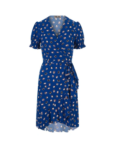 Diane Von Furstenberg Emilia Wrap Dress In Blue
