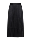 Dkny Chiffon Midi Skirt In Black