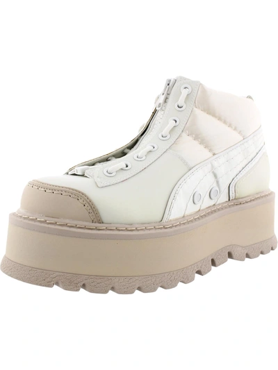 Fenty X Puma Sneaker Boot Zip Womens Flatform Snow Shooties In White