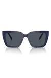 Swarovski Sk6013 Branded Square-frame Acetate Sunglasses In Dark Grey