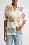 HOUSE OF AAMA ANANCY PANELLED SILK BUTTON-UP SHIRT