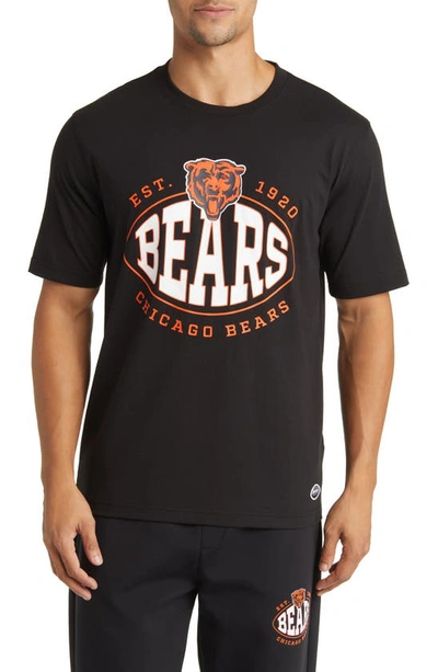 Hugo Boss Boss X Nfl Stretch Cotton Graphic T-shirt In Chicago Bears Black