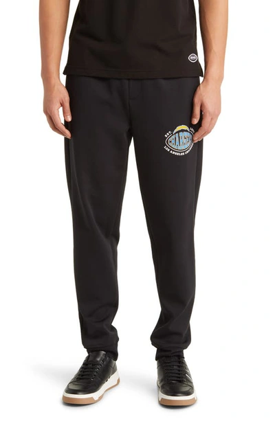 Hugo Boss Boss X Nfl Cotton-blend Tracksuit Bottoms With Collaborative Branding In Chargers