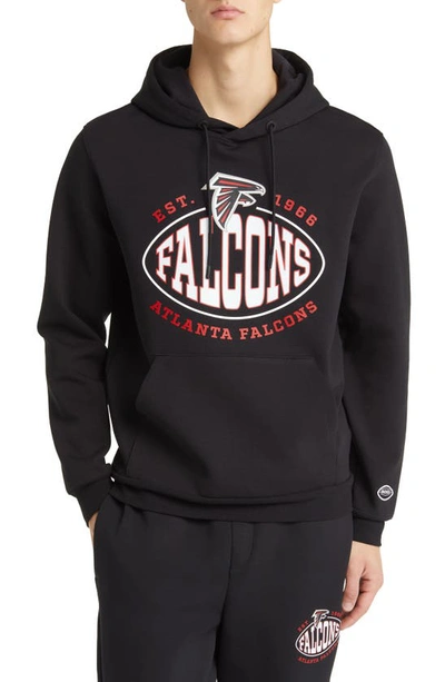 Hugo Boss Boss X Nfl Touchback Graphic Hoodie In Atlanta Falcons Black
