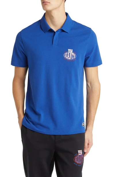 Hugo Boss Boss X Nfl Cotton-piqu Polo Shirt With Collaborative Branding In Giants