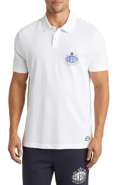 Hugo Boss Boss X Nfl Cotton-piqu Polo Shirt With Collaborative Branding In Bills