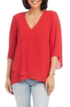 KAREN KANE ASYMMETRICAL CREPE TOP