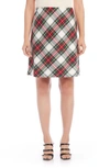 Karen Kane Bias Cut Plaid Pencil Skirt In Plaid