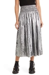 THE GREAT THE GREAT. THE VIOLA METALLIC SKIRT