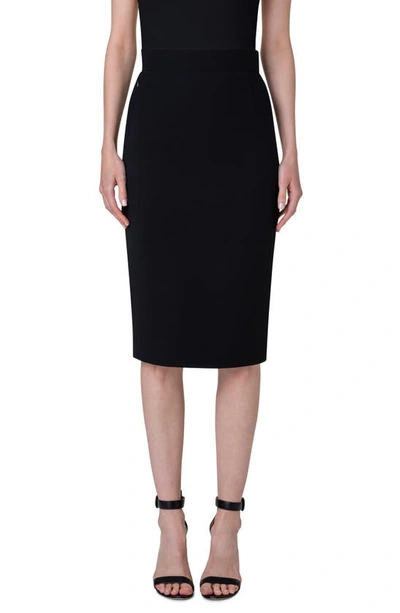 AKRIS WOOL BLEND PENCIL SKIRT