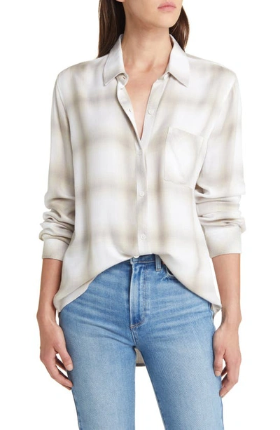 Rails Hunter Plaid Button-up Shirt In White Almond