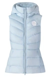 Canada Goose Clair Hooded Down Gilet In Blue