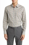 PAUL SMITH TAILORED FIT FLORAL COTTON DRESS SHIRT
