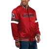 STARTER STARTER RED TAMPA BAY BUCCANEERS HOME GAME SATIN FULL-SNAP VARSITY JACKET