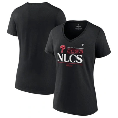 Fanatics Branded  Black Philadelphia Phillies 2023 Division Series Winner Locker Room V-neck T-shirt