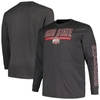 PROFILE PROFILE HEATHER CHARCOAL OHIO STATE BUCKEYES BIG & TALL TWO-HIT GRAPHIC LONG SLEEVE T-SHIRT