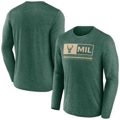 Fanatics Branded Hunter Green Milwaukee Bucks Three-point Play T-shirt