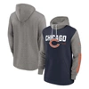 NIKE NIKE NAVY CHICAGO BEARS FASHION COLOR BLOCK PULLOVER HOODIE