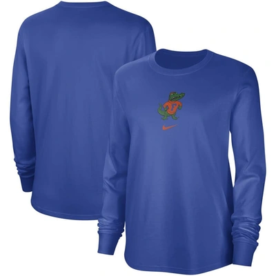 Nike Florida  Women's College Crew-neck Long-sleeve T-shirt In Blue